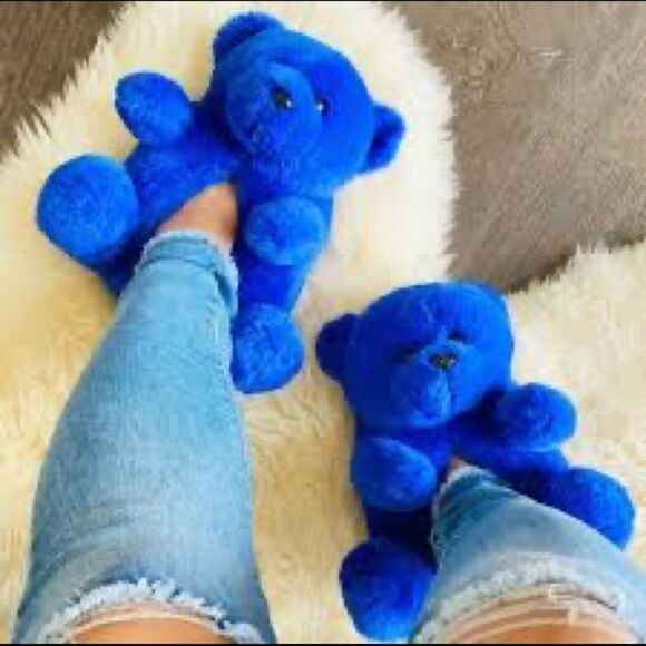 𝅺⭐️TEDDY Bear Plush Home Indoor Slippers⭐️ - Picture 1 of 4